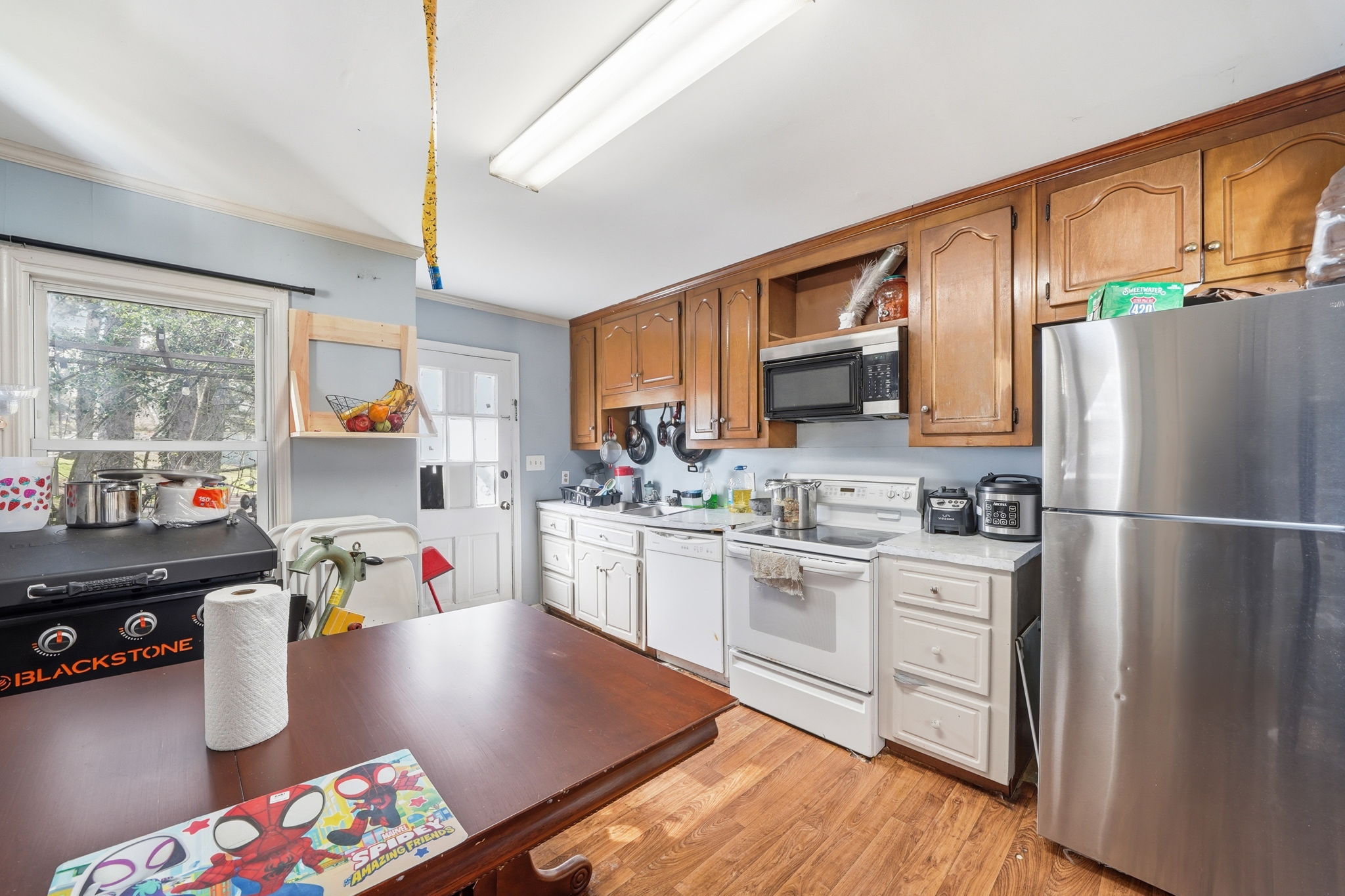 New LVP flooring and dishwasher is being installed