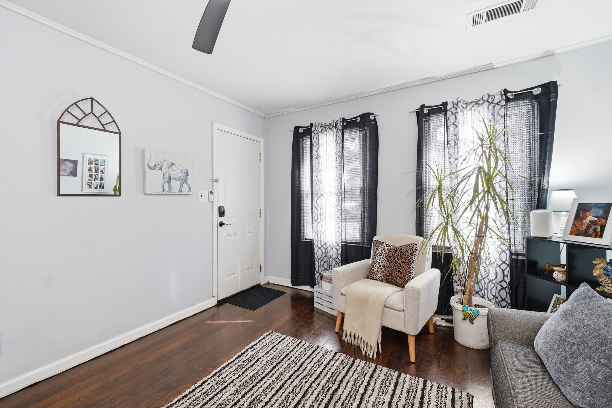 View toward the front door