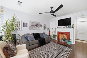 Living Room and view of fireplace