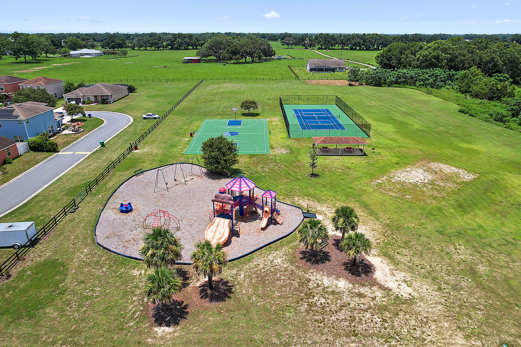 Neighborhood Playground, Basketball & Tennis Courts