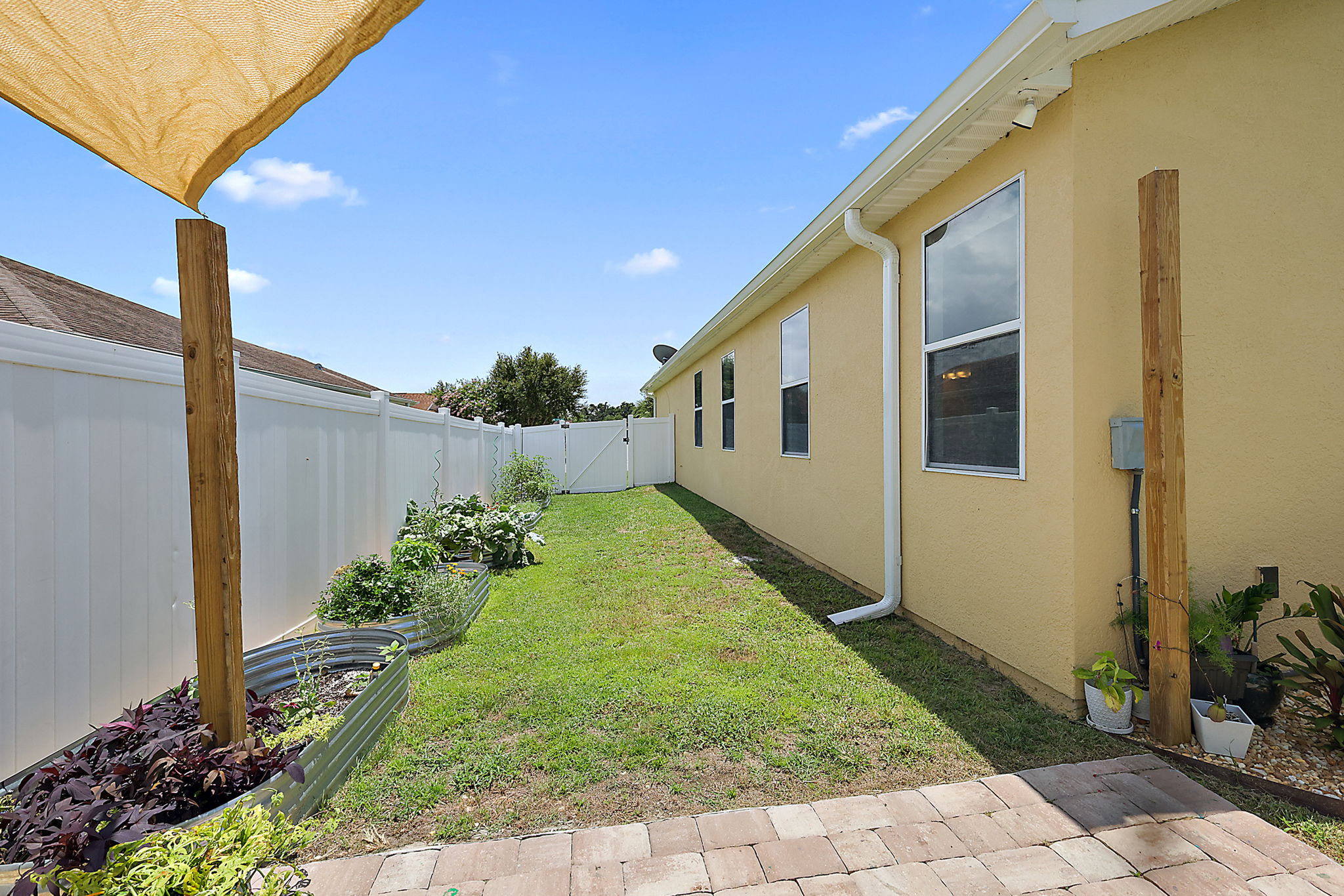 Side Yard w/ Garden Boxes