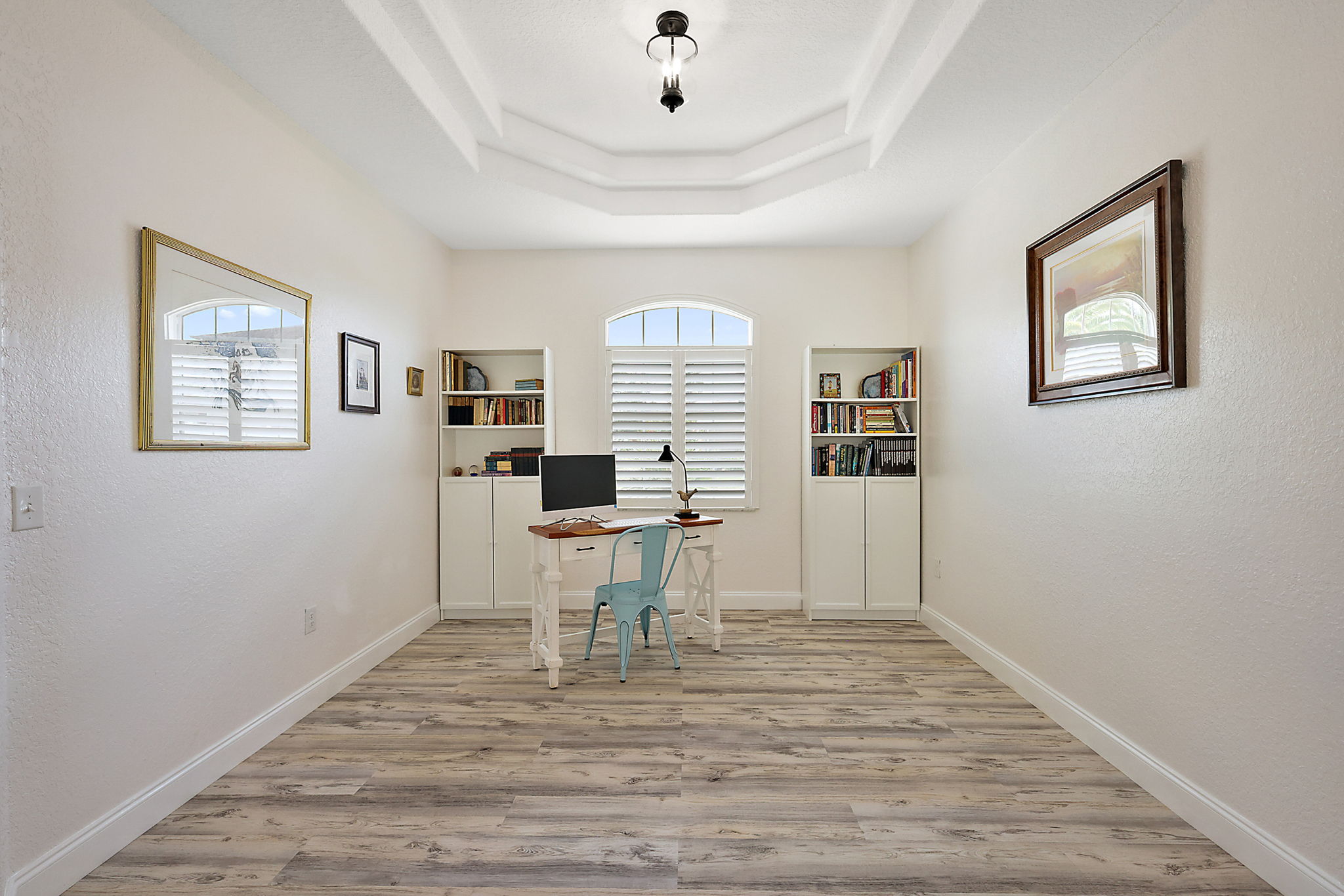 Flex Room w/ LVP Floor & Plantation Shutters