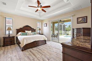 Master Bedroom w/ Tray Ceiling & LVP Floor