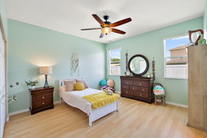 Bedroom 2 w/ Upgraded Ceiling Fan