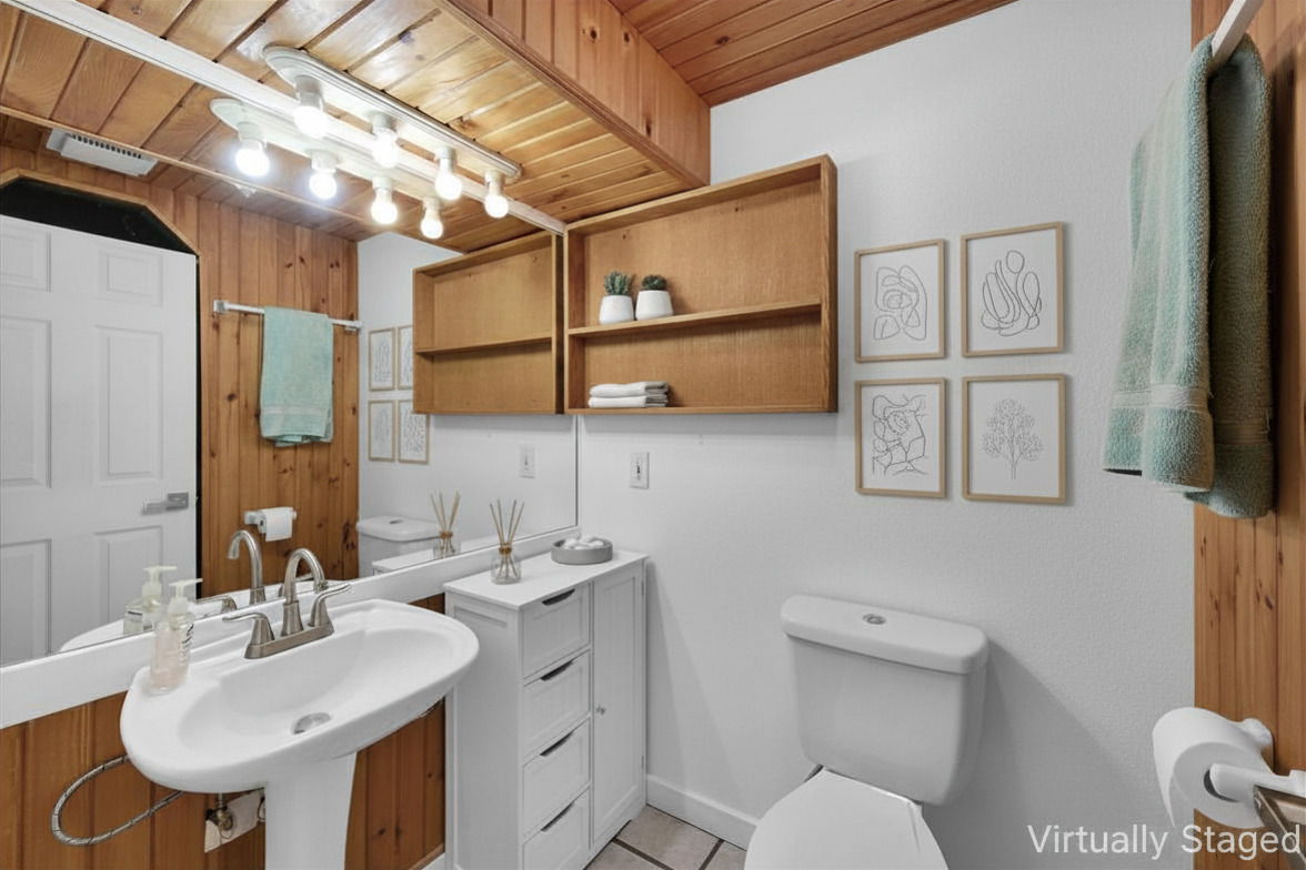 Basement En-Suite Bathroom - Virtually Staged