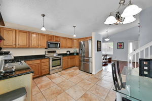 Large Eat-in Kitchen with Granite Countertops