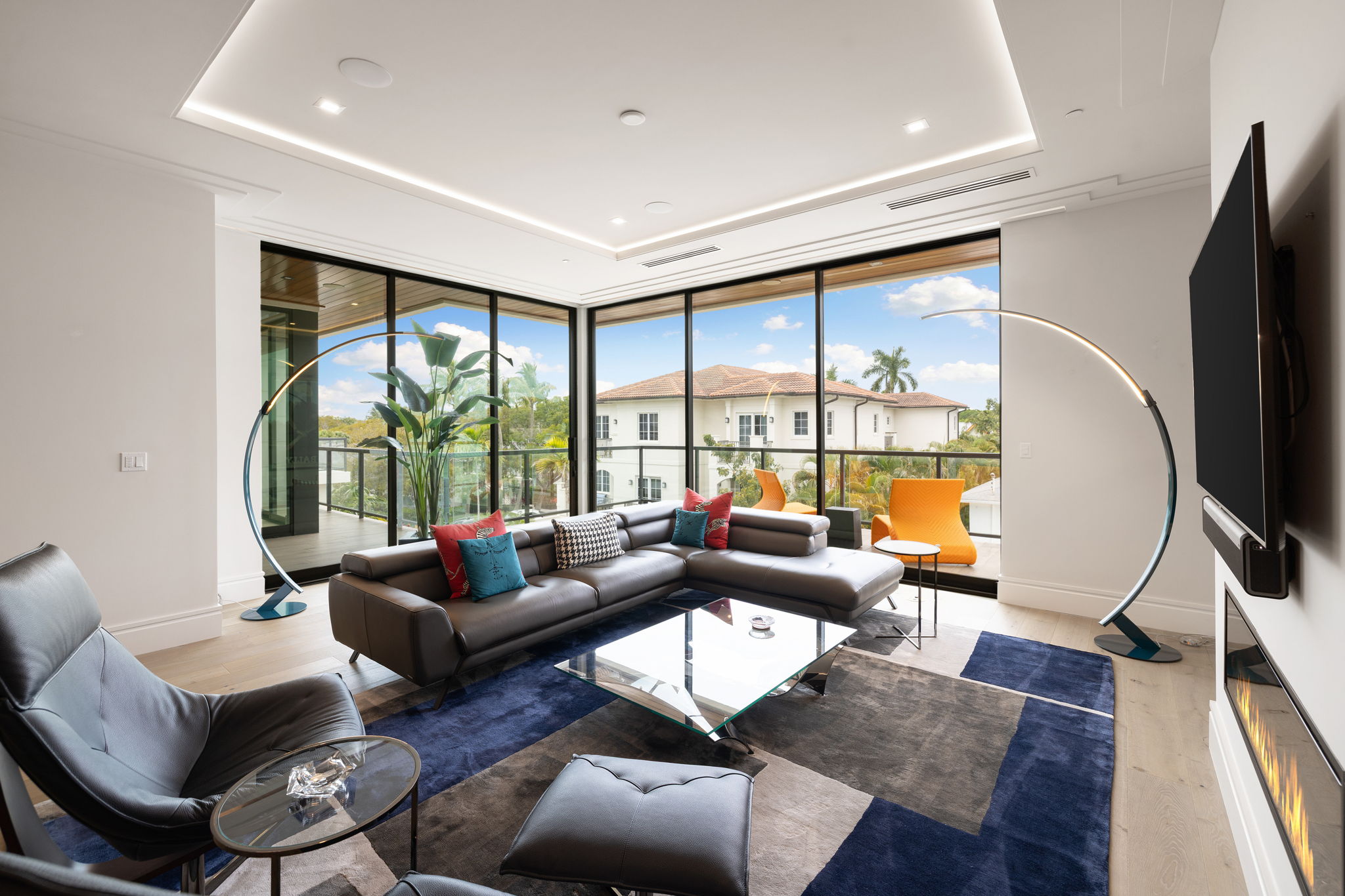 Great Room with Sliding Glass Doors to Balcony