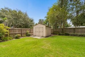 Site built shed for lawn equipment