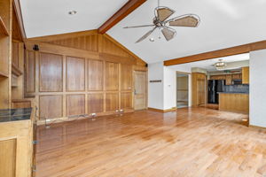 Great room w/ judge paneling