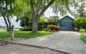 Stamped concrete driveway