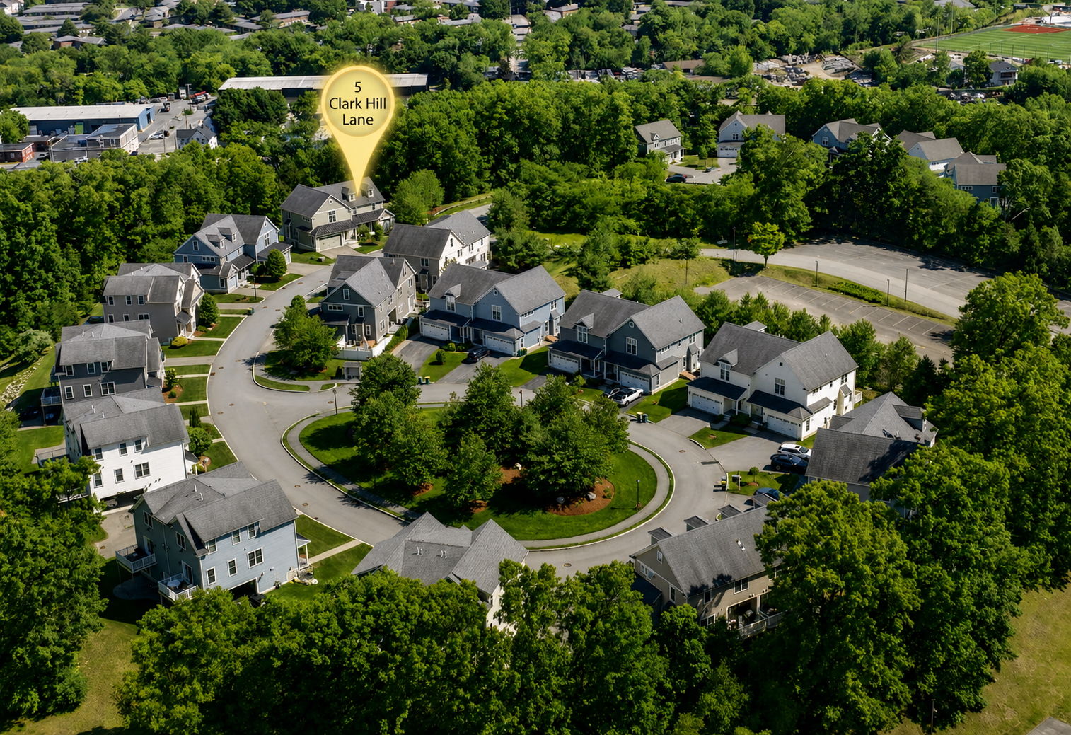 Location in neighborhood-5 Clark Hill Lane Framingham, Ma