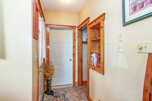 Convenient entry and closet right through the door