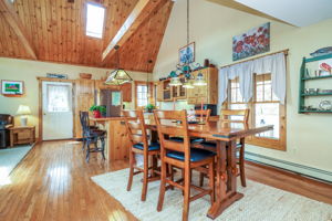 Through that door to the deck!