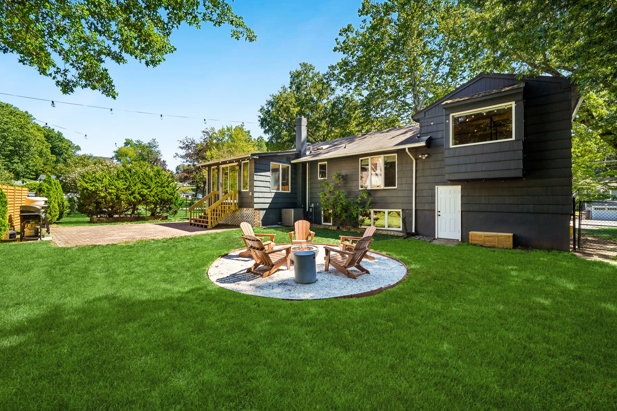 Back Yard With Firepit