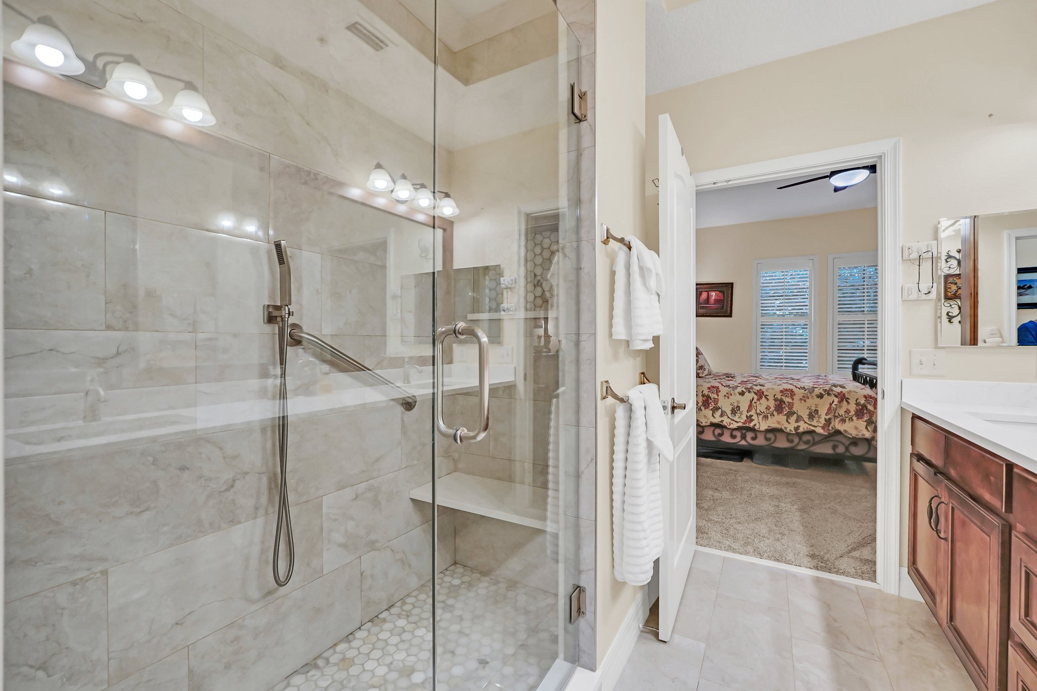 Upgraded Walk-In Shower