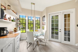 Breakfast Nook with nearby patio access