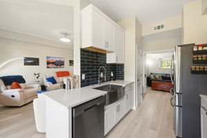 Quartz Counters with Waterfall Edge