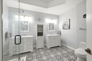 Primary Bathroom upgraded with modern elegance