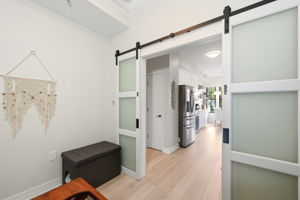 Th Den Has Contemporary Frosted-Glass Sliding Barn Doors