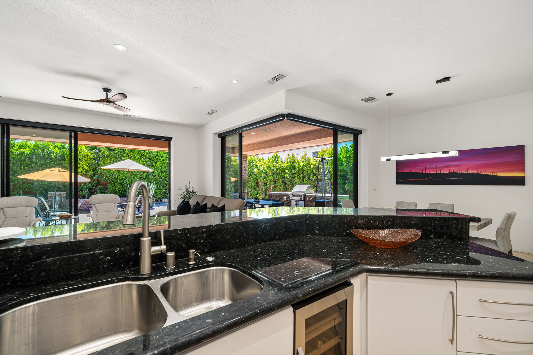 Kitchen open area to Family Room