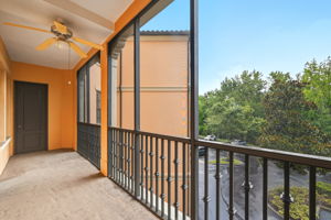 Outdoor storage closet, screened patio