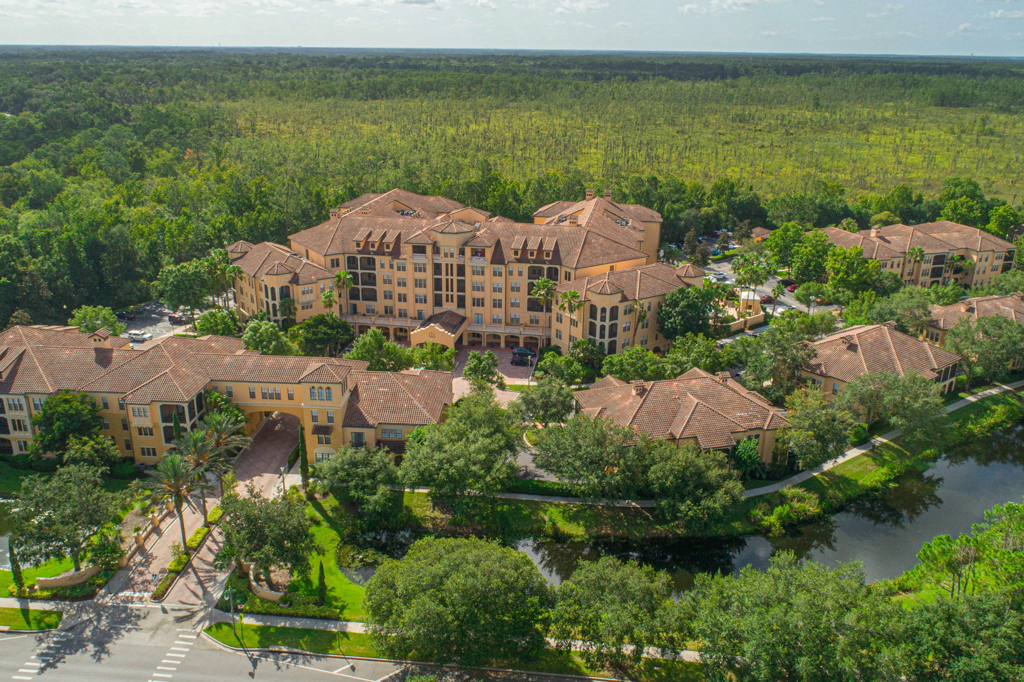 Aerial View of Mirasol -Nature Preserve Borders the Community