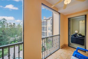 Screen Balcony Overlooking the Palm Courtyard