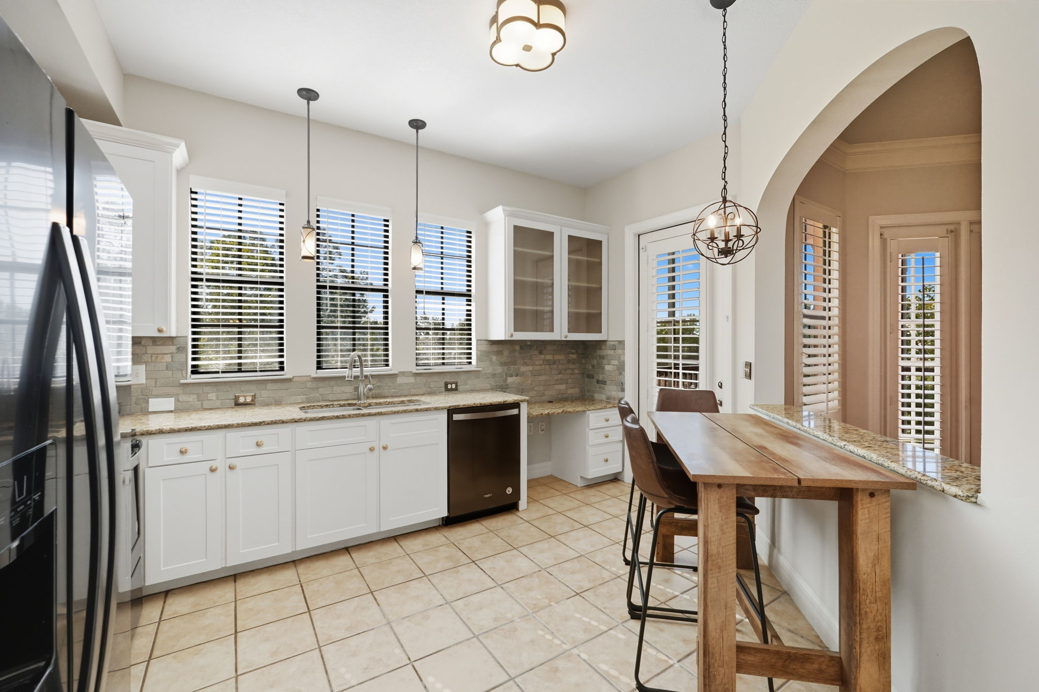 Kitchen with natural light