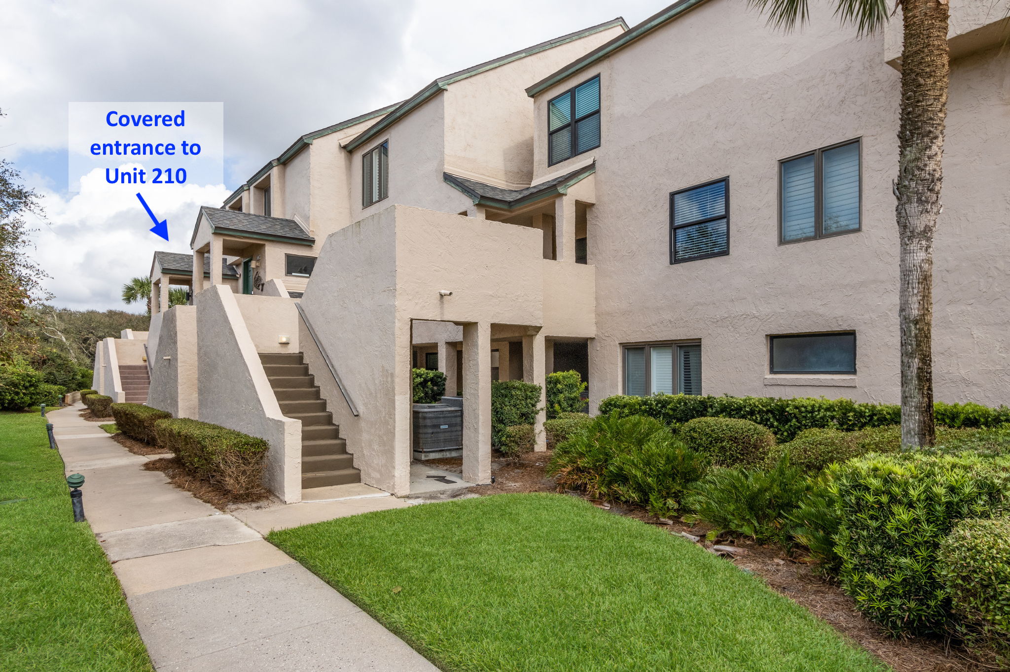 Rare to find, Unit 210 comes with a storage closet directly beneath it  - great for bikes and beach gear!