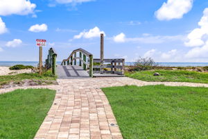 Steps away is the dune walk-over ...