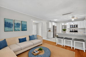 Virtually Staged - Kitchen and Living Room
