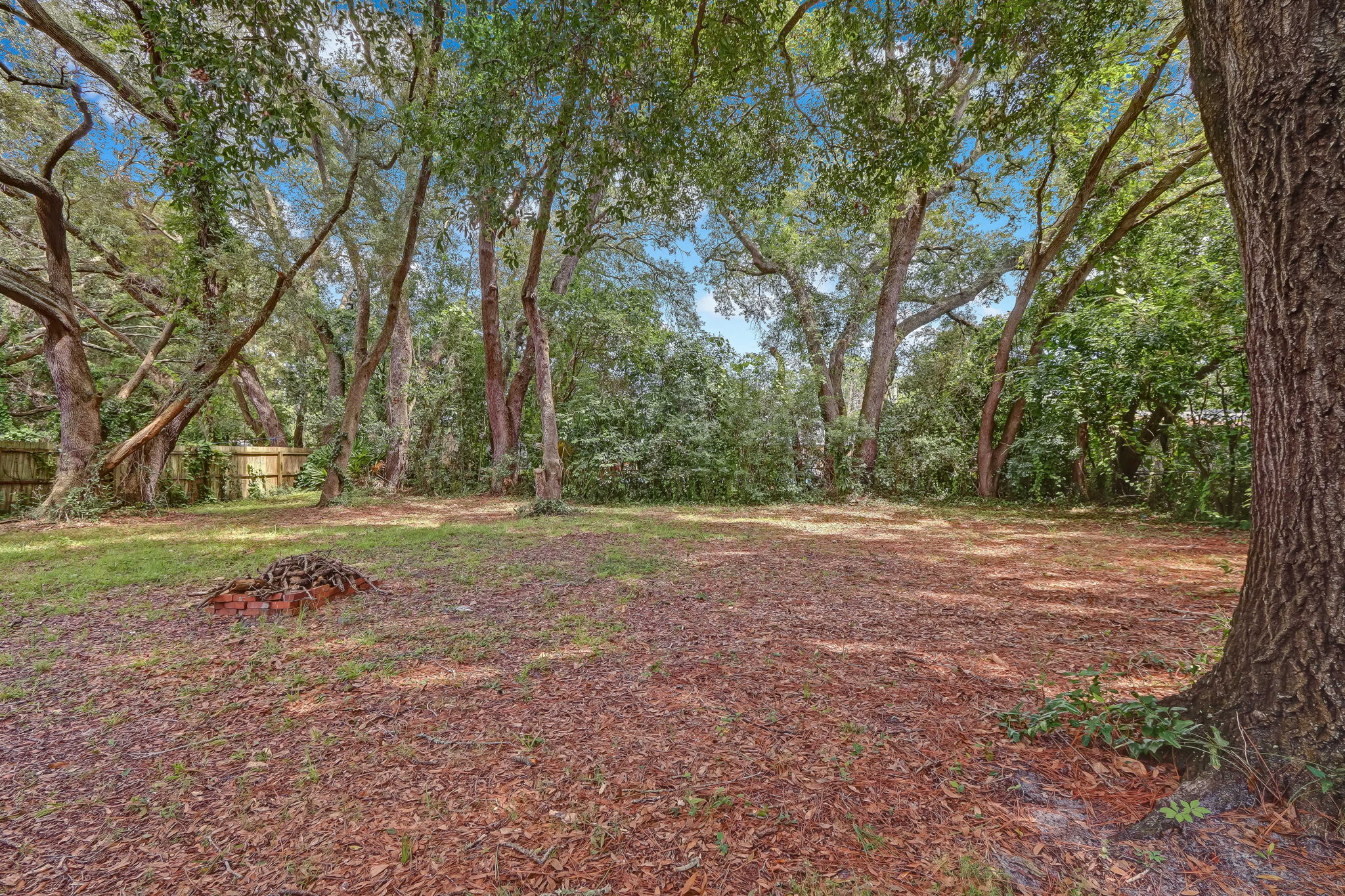 Over 1/4 acre. Private and peaceful!