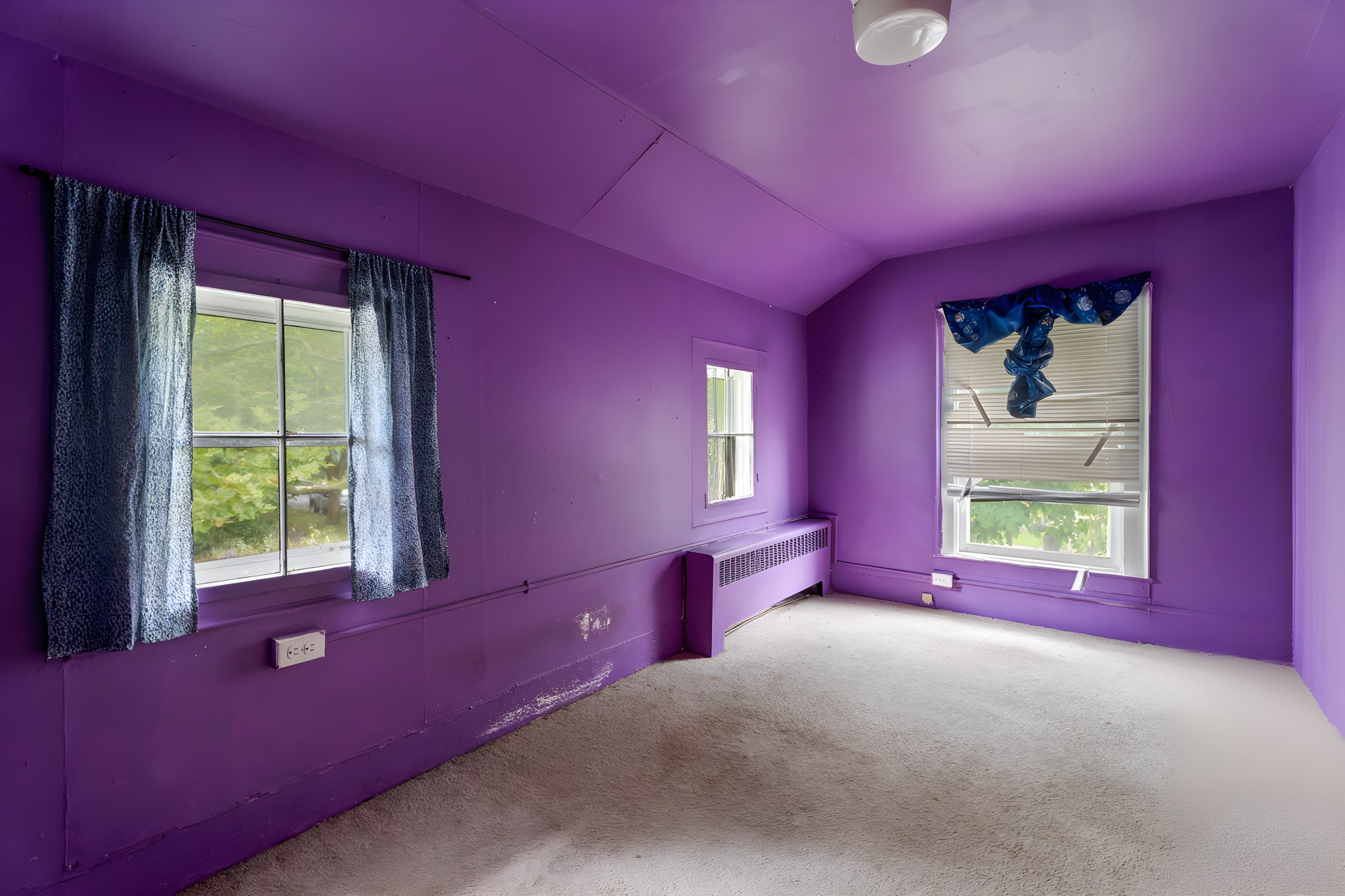 2nd floor apartment bedroom 2- furniture removed virtually