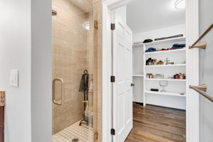 Private walk in shower