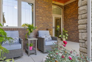 Seating area to sit enjoy view of the lake