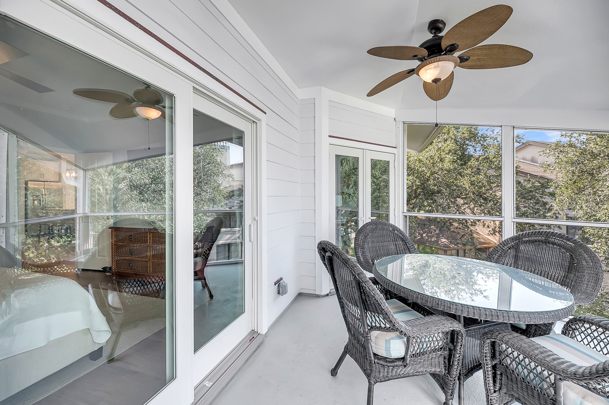 Access to patio from the master bedroom.