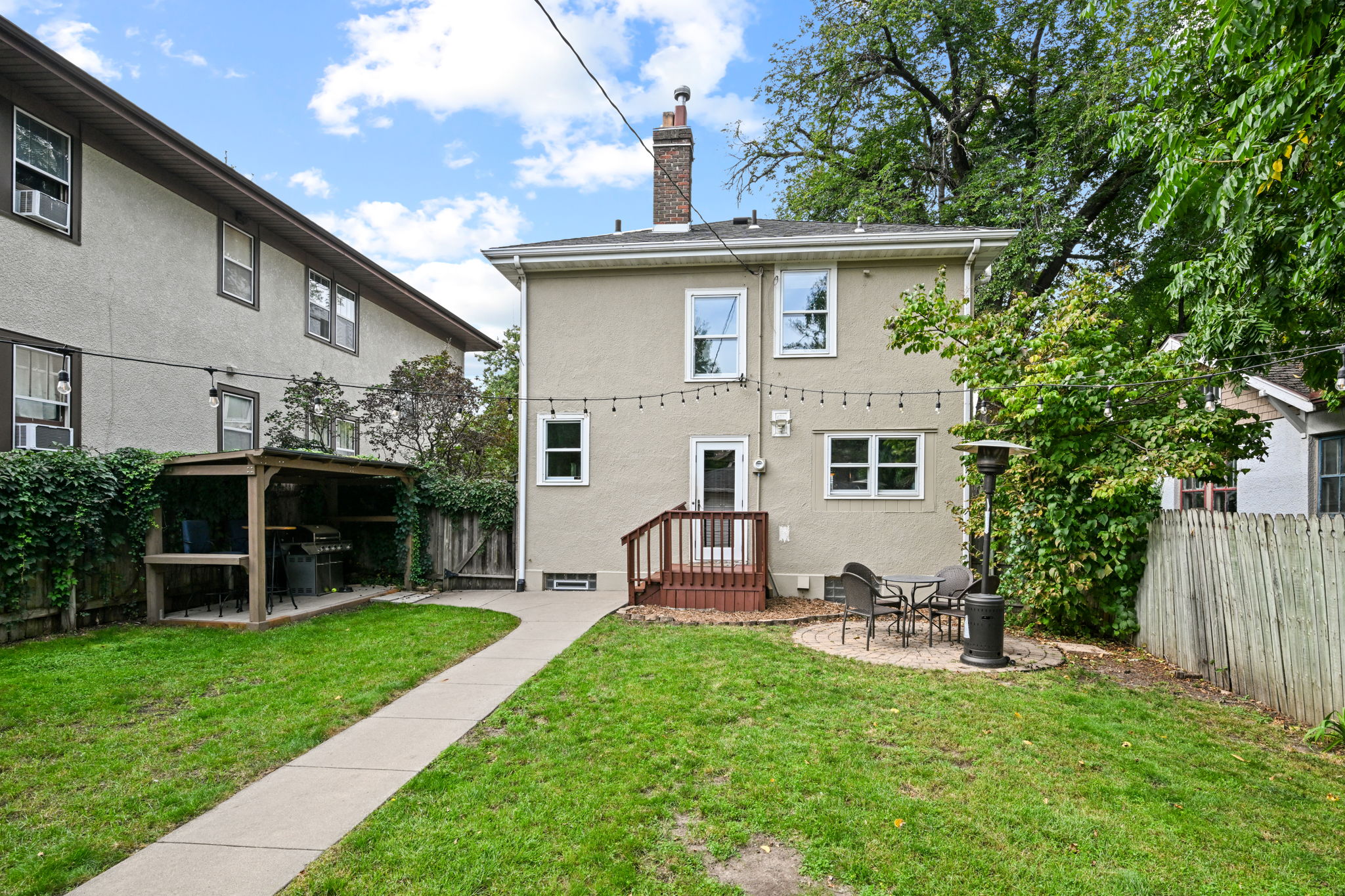 Back Yard with Two Patios