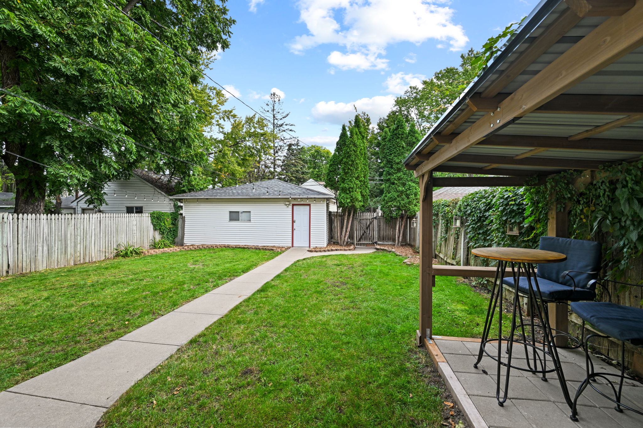 Back Yard / 2 Car Garage