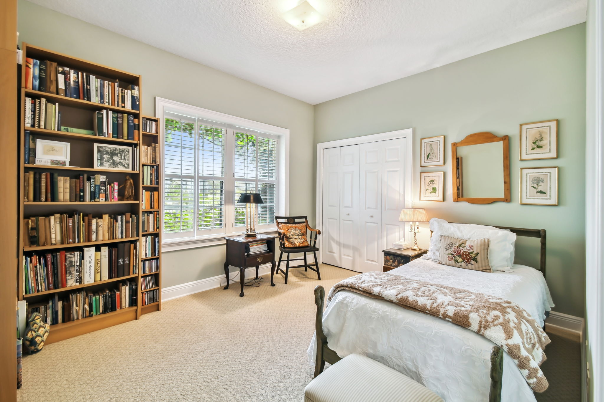 Spacious bedroom 2 has garden views