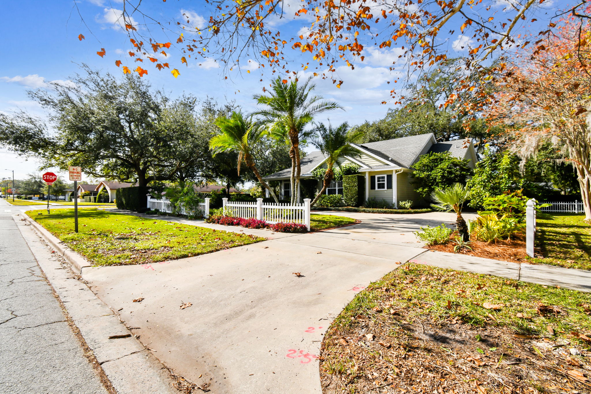 Front driveway offers extra parking