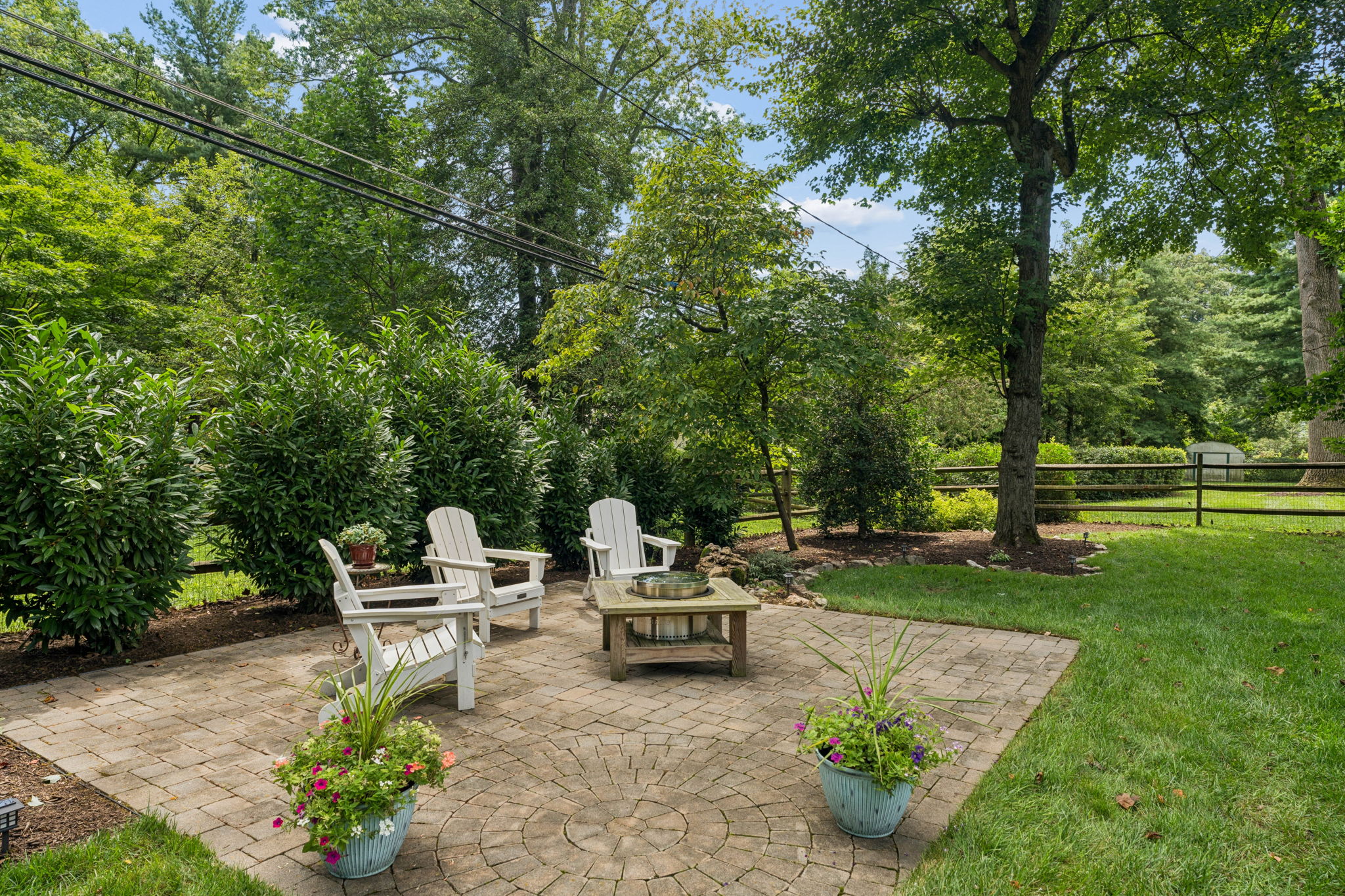 Second patio perfect for a fire pit!
