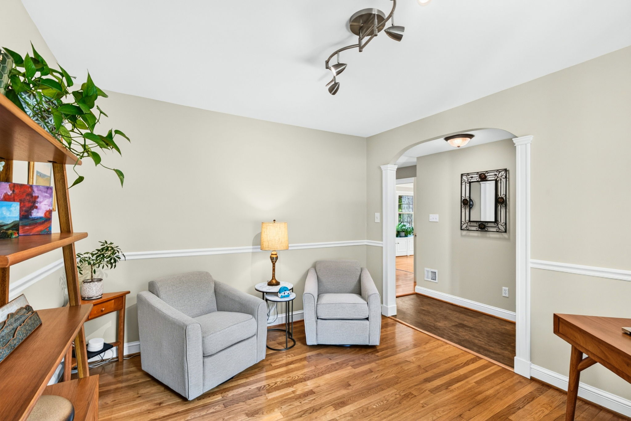 Recently refinished hardwood floors