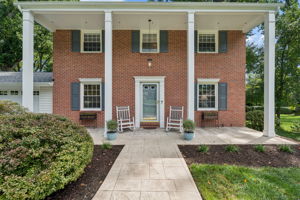 Stamped concrete walkway & front porch