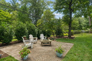 Second patio perfect for a fire pit!