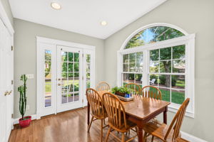 Dining area with access to patio & rear yard