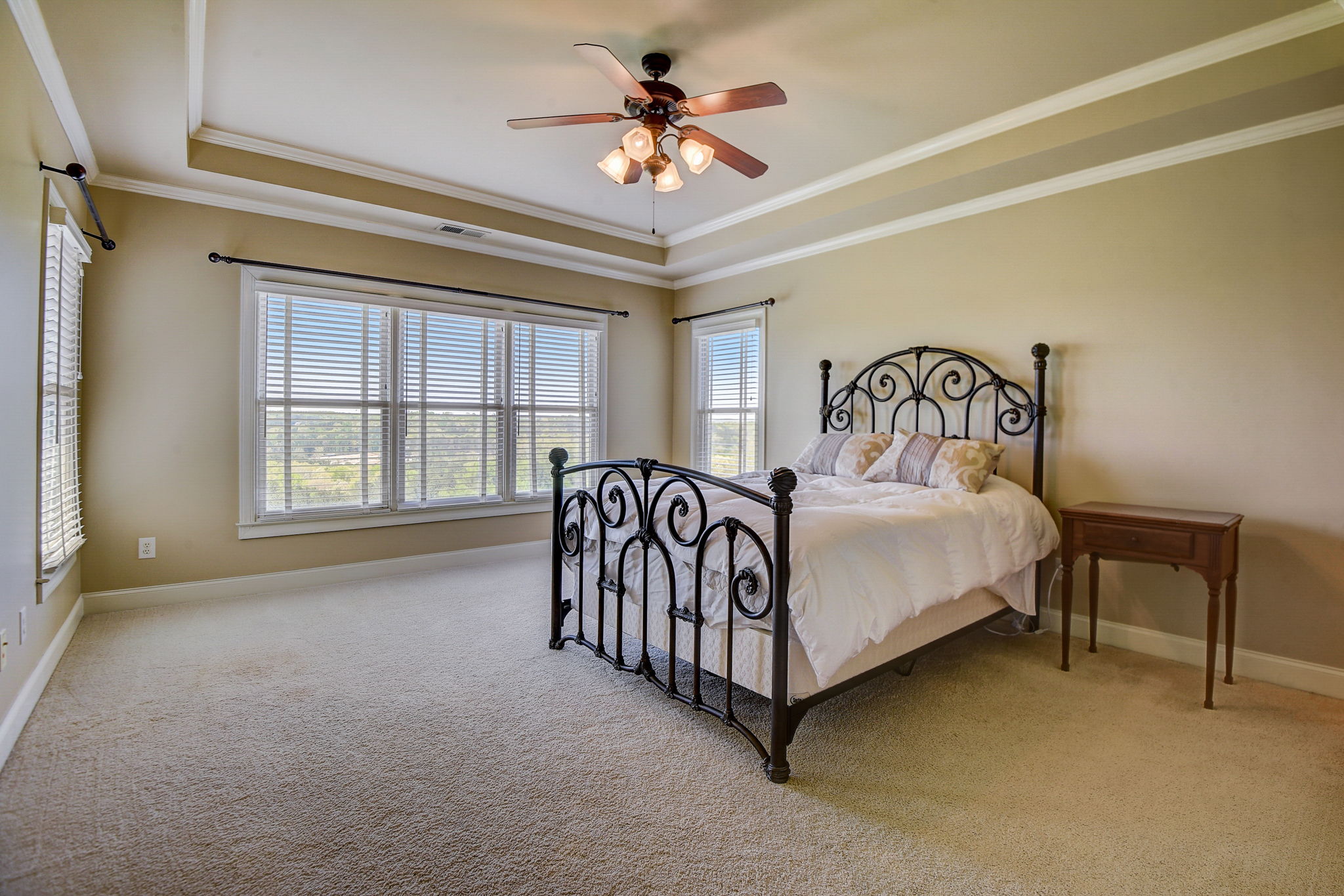 Bedroom 1 upstairs with Private Bathroom, Built-in Bookshelves, Walk-in Closet with Built-in's and Awesome Views!