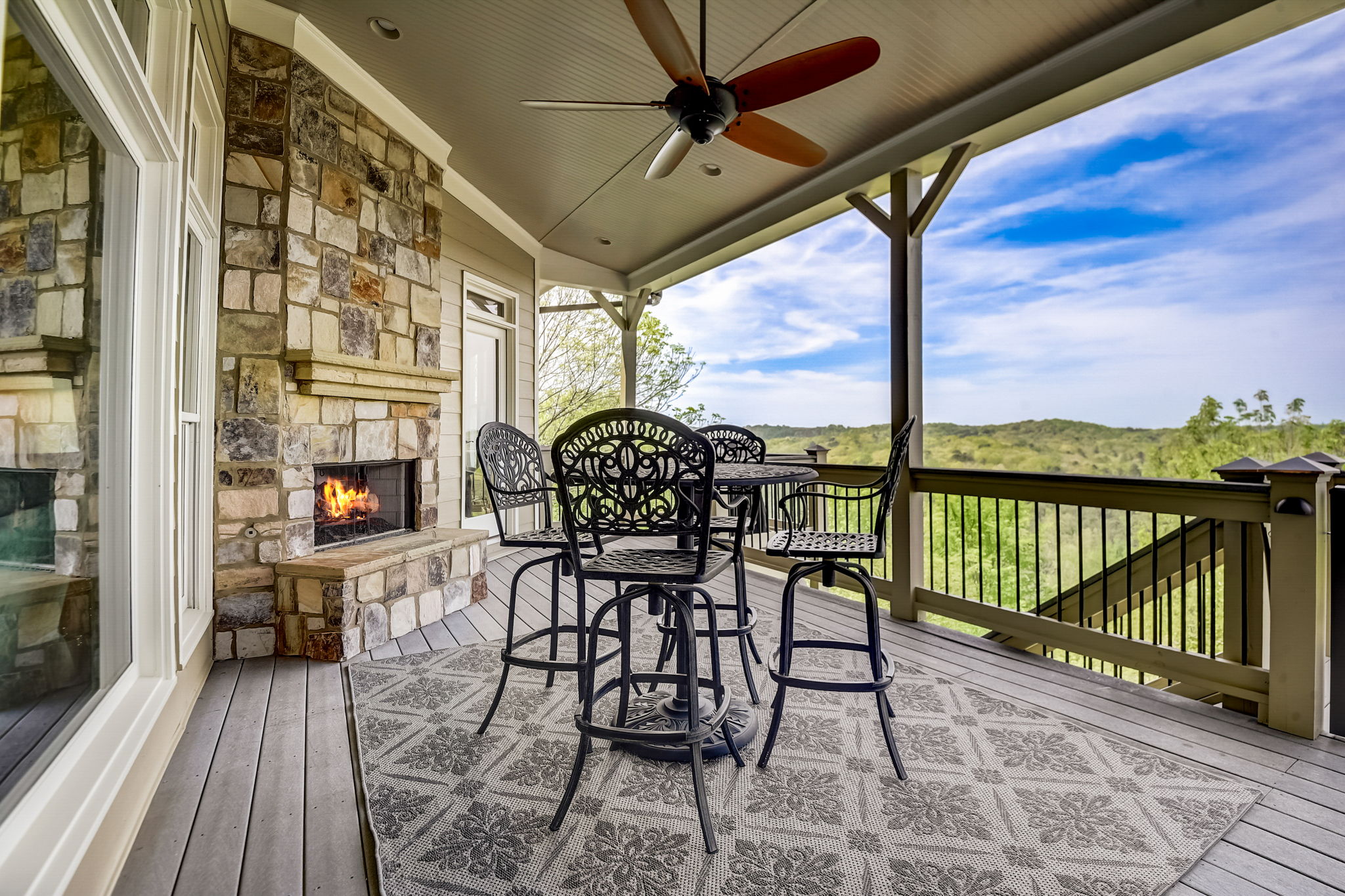 Enjoy those Cool Evenings Next to the Fire on Your Covered Patio!