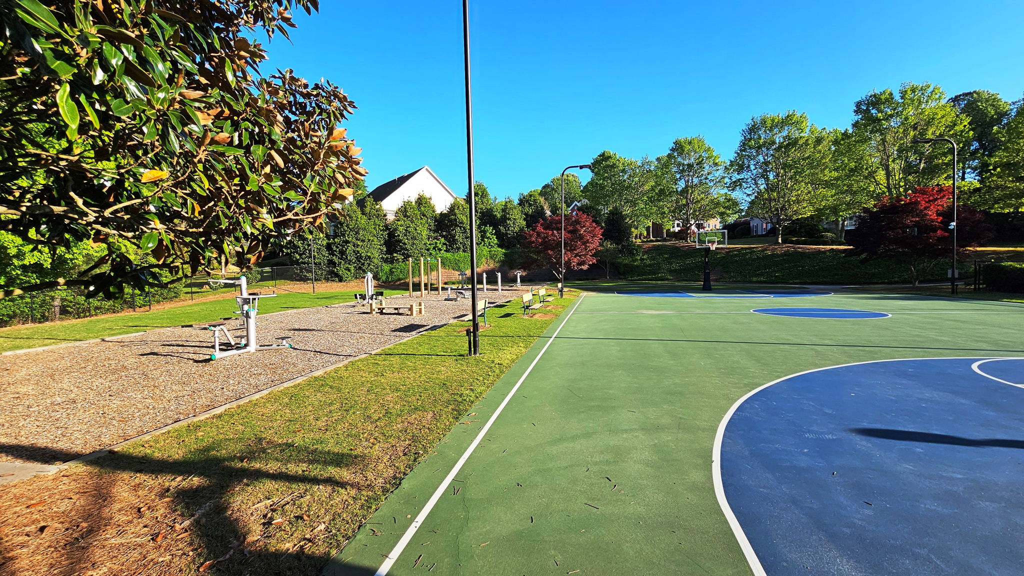 Bentwater Amenities - Workout Stations and Basketball on Bentwater Drive