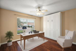 Virtually Staged - Second Bedroom with Murphy Bed