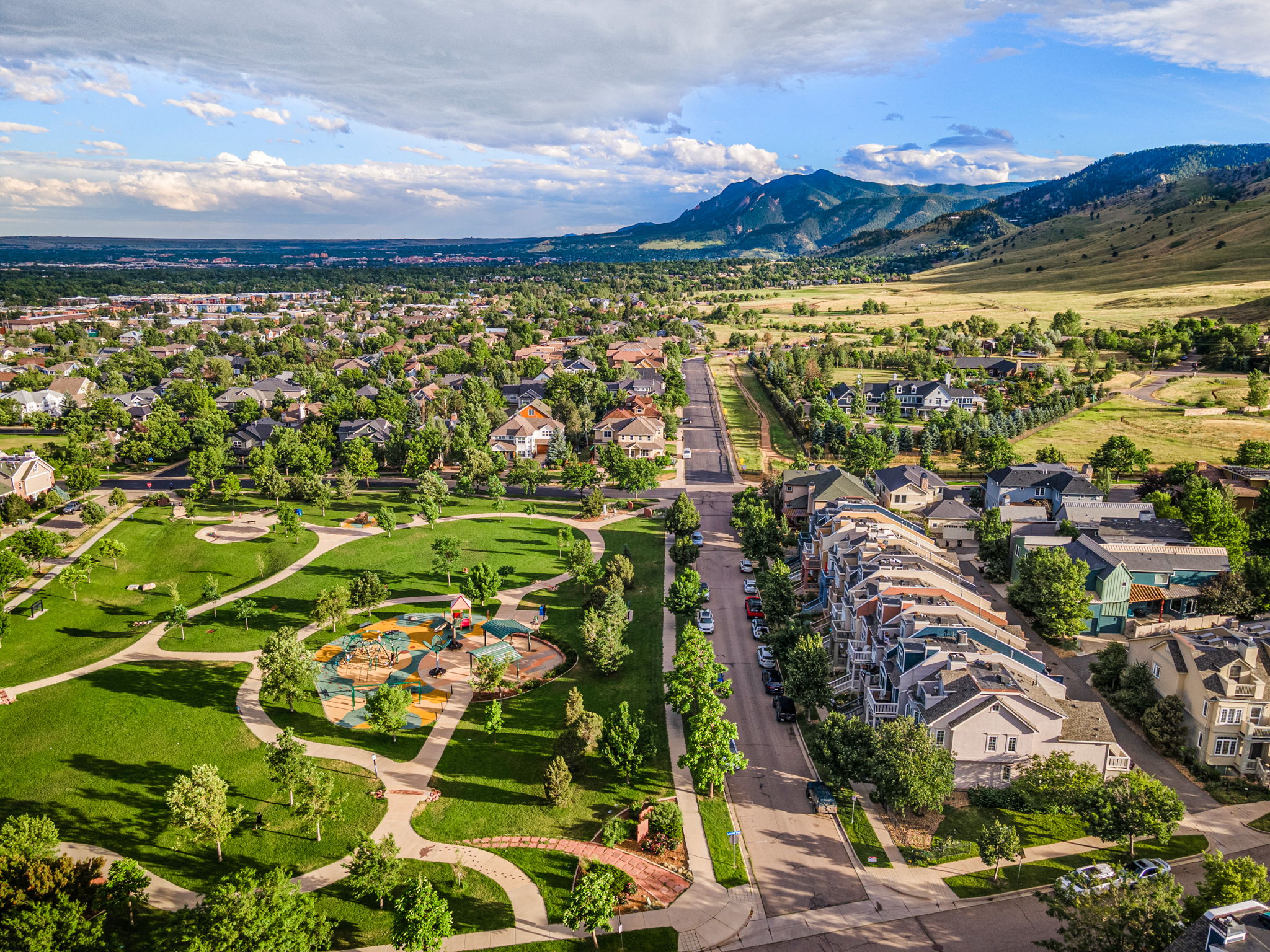 Right look to Chautauqua Flatirons